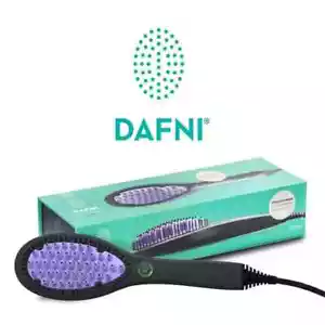 DAFNI Hair Straightening Ceramic Brush DH1.0B "Special Edition"- Black/Purple 2 - Picture 1 of 8