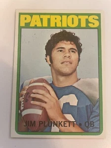 1972 Topps Jim Plunkett Rookie 65 New England Patriots EX+ ben centrato - Foto 1 di 2
