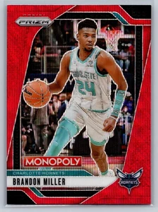 2024-25 Panini Prizm Monopoly Red Prizms Brandon Miller #32 Charlotte Hornets - Imagen 1 de 2