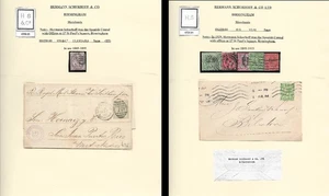 GB PERFINS AUF 2 BLÄTTERN QV, KEVII & KGV H S & Co (INKL QV 4d SG192) BITTE LESEN - Bild 1 von 10