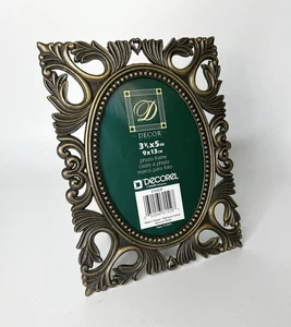 Antiker verzierter Messing-Fotorahmen 3,5" x 5" Portrait oval im Rechteck - Bild 1 von 5