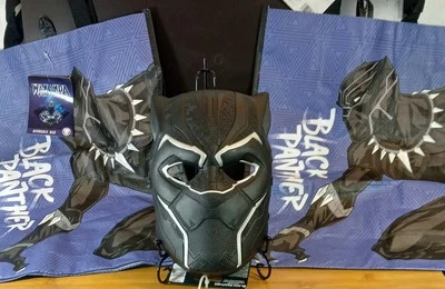 Black Panther Wakanda Forever Half Mask and 2-Reusable Bags - Image 1 of 4