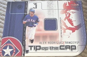 Alex Rodriguez 2002 Fleer Genuine Tip Of The Cap Game Used Hat Card #'d 306/670 - Picture 1 of 2