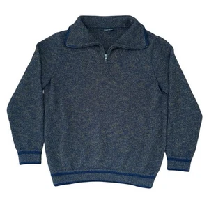 Suéter tejido con cremallera 1/4 de alpaca diseño Kero para hombre grande suave tirar - Imagen 1 de 9