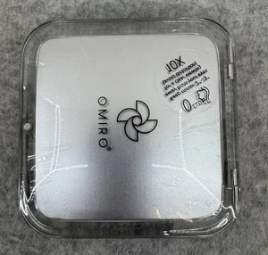 OMIRO Compact Mirror Silver Magnifying Travel Makeup Dual 10X Pouch Included New - Picture 1 of 7