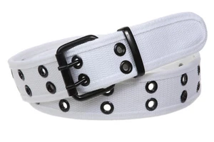 Double Hole Grommets Canvas Web Belt - Picture 1 of 32