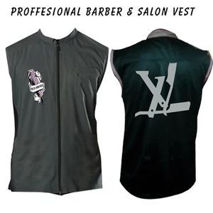 Barber vest,Barber jacket,barber stylist vest,Black vest M to 3xl size  - Picture 1 of 10