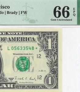 1988A $1 SAN FRANCISCO * STAR * ⭐️ FRN. PMG Gem Uncirculated 66 EPQ Banknote. - Picture 1 of 3