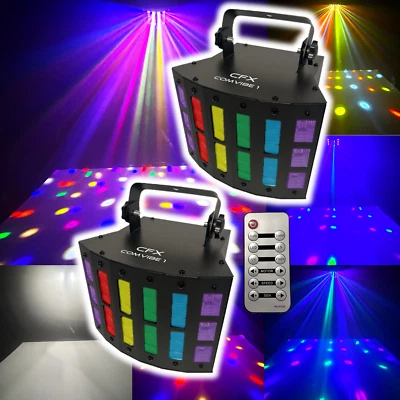 PAIR - CFX COMVIBE 1 DISCO LIGHT - 3 IN 1 - LED DERBY +  STROBE + UV - SEE VIDEO - Image 1 of 4