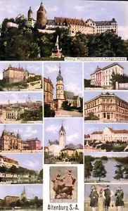 Cartolina ALTENBURG / Turingia immagine multipla 14 vedute del 1910 - Foto 1 di 1