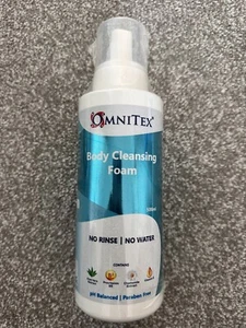 Omnitex Body Cleansing Foam No Rinse No Water NEW - Aloe Vera - Ph Balanced - Picture 1 of 4