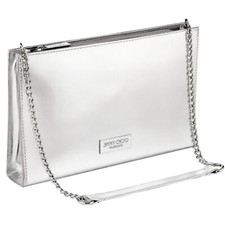 small silver clutch bag