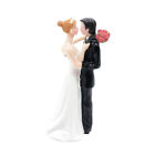 Hochzeitstorte Figuren Braut & Bräutigam Umarmung, romantisches Paar Kuchen-Top