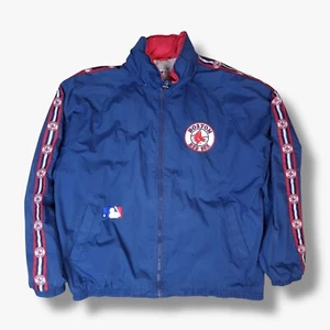 VINTAGE Pro Player Boston Red Sox Jacke Large L Herren marineblau Mantel Baseball USA Reißverschluss - Bild 1 von 14