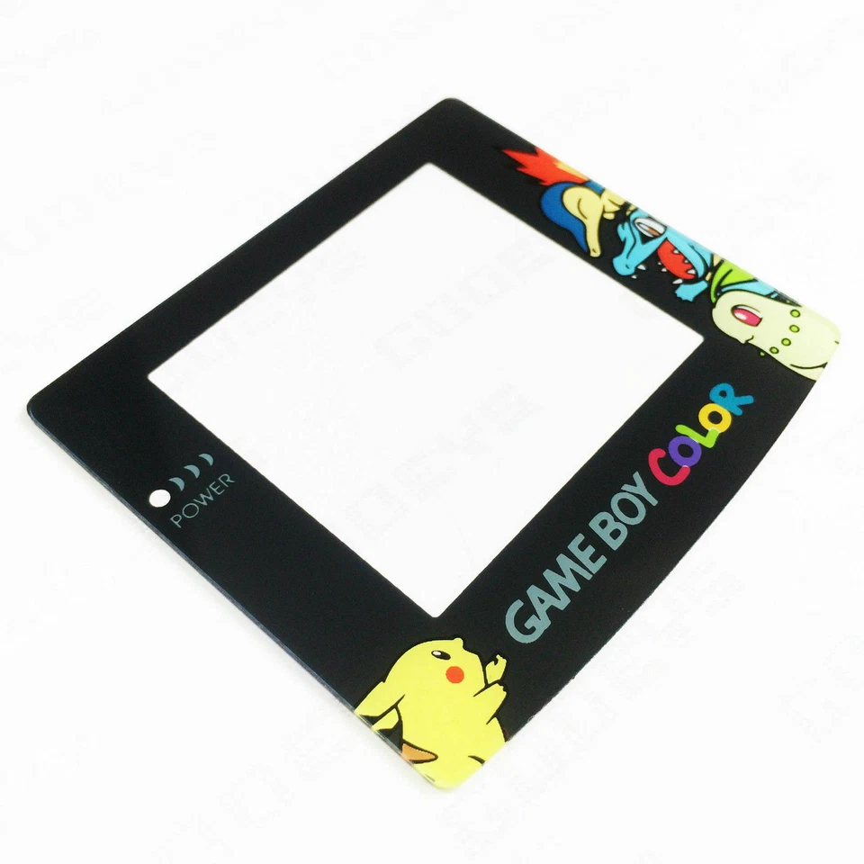 Game Boy Color GBC Replacement Screen Lens Cover Pokemon Pikachu Chikorita NEW