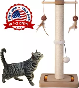 Poste Rascador Para Gatos - Rascador Alto Para Gatos Y Gatitos Con Sisal Ro NEW. - Picture 1 of 9