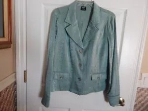 Tribal Snap Front Shimmery Metallic Blazer Jacket (14) - Picture 1 of 7