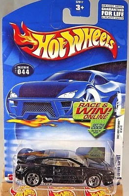 2002 Hot Wheels #44 First Editions 32/42 LOTUS ESPRIT Black w/Chrome 5 Spokes  - Image 1 of 4