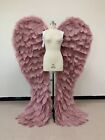 Luksusowe skrzydła anioła z strusiowych piór ręcznie robiony buduar fotografia cosplay