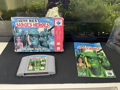Army Men Sarges Heroes (Nintendo 64, 2000) N64 Box, Cartridge,  Manual - Image 1 of 4