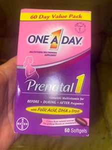 One A Day Prenatal1, 60 Softgels. Expires 06/2025 - Picture 1 of 3