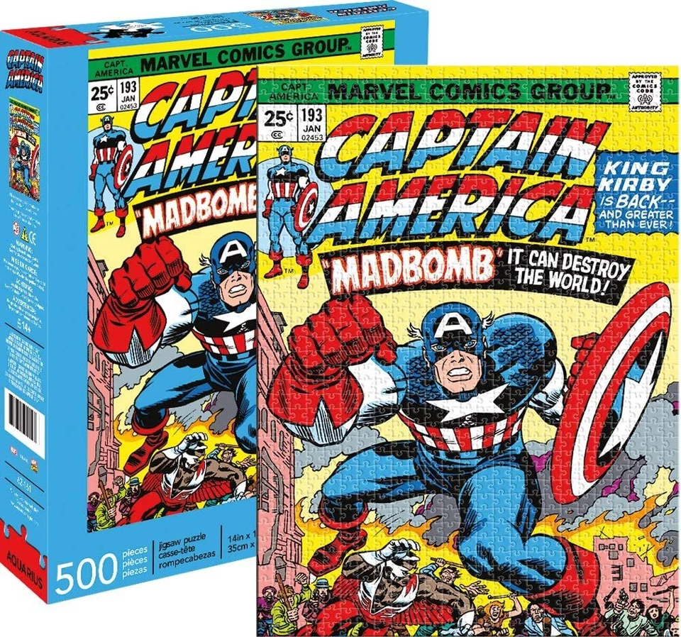 Marvel Captain America Comic Book cover 500 pc Puzzle - Image 1 of 1