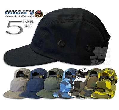 Gorra de 5 paneles con correa trasera sombrero con correa de cuero lisa en blanco MC Foto 1 de 2