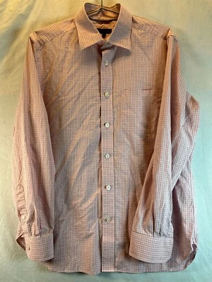 Martin & Osa Shirt Mens Large Pink Plaid Long Sleeve Checkered Button Up - Image 1 of 4