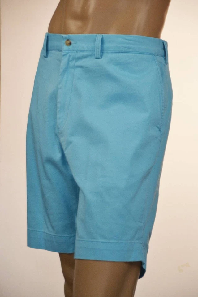 Ralph Lauren Hombres Calce Clásico Azul Turquesa Pima Algodón Pantalones Cortos/Logotipo Polo - Nuevo con Etiquetas- Foto 1 de 1