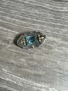 Vintage Art Deco Glass Pin Brooch Estate Jewelry Rhinestone Small Bin 34 - Picture 1 of 2