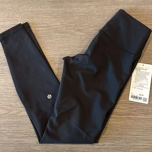 Lululemon Wunder Train hoch geschnittene enge 28" schwarze Leggings Größe 6 neu mit Etikett - Bild 1 von 5