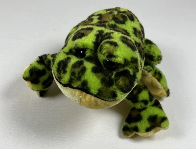 WEBKINZ Bullfrog LIL' KINZ Plush Stuffed Animal Toy GANZ HS114 Green Black  - Image 1 of 4