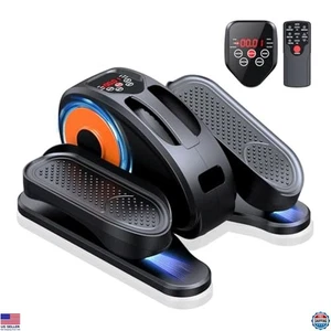 Under Desk Elliptical Machine, Portable Seated Pedal Exerciser with Remote - Picture 1 of 6