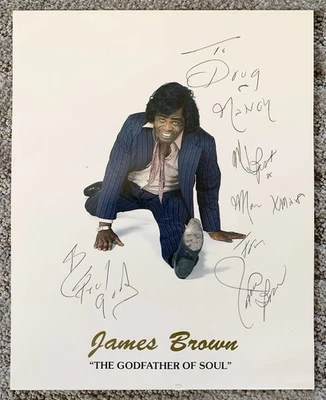 原版詹姆斯·布朗 灵魂教父 图标 签名 8x10 复古照片 — 第 1/4 张图片