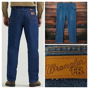 Wrangler FR Work Jeans Mens 42X32 Flame Resistant Relaxed Denim Cotton 31MWZ $95 - Picture 1 of 12