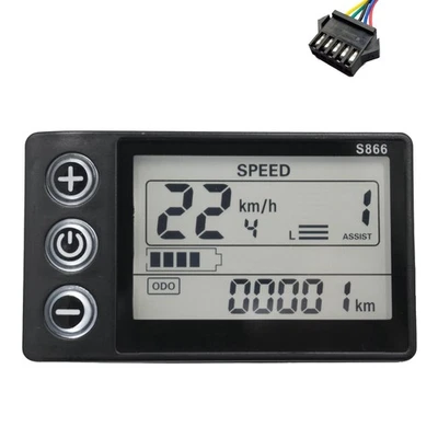 MARKENLOS 24V 36V 48V 60V S866 Controller Panel Dashboard Elektrofahrrad LCD-Display 4201