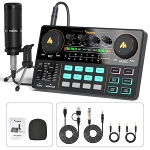 Podcast Equipment Bundle Audio mixer All-in-One Podcast Production Studio wit... - Picture 1 of 9