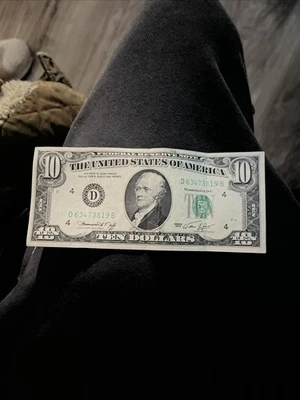 Billete de 10 dólares 1974 billete de aniversario de cumpleaños, 20 de enero Foto 1 de 2