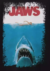 Camiseta con póster de película clásica de Tiburón para hombre - Imagen 1 de 5