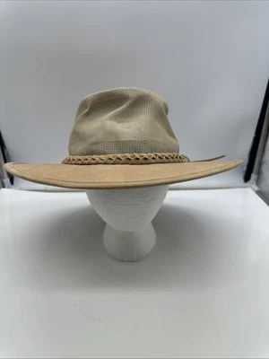 Chapéu Peter Grimm verdadeiro personagem aventura bronzeado respirável malha trançada acento O/S - Imagem 1 de 4