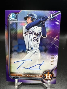 2022 Bowman Chrome Prospect Auto Purple Refractor /250 CPA-TW Tyler Whitaker - Picture 1 of 2