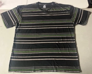 Champs Sports Gear gestreiftes V-Ausschnitt Shirt schwarz grau grün Herren Gr. XXXL 3XL - Bild 1 von 6