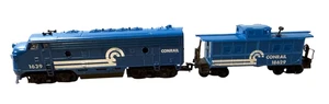 HO Scale Vintage Powered Life Like HO CONRAIL Diesel Locomotive #1639 & Caboose - Picture 1 of 7