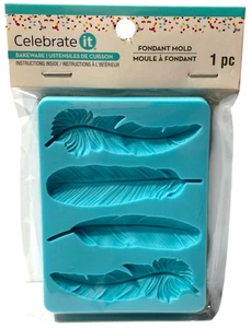 Federn Federkiel Silikon Fondant Form Celebrate It® Harz Ton Handwerk Lebensmittel - Bild 1 von 7