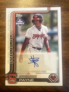 2025 Topps Pro Debut Braylon Payne Base Auto Autograph Brewers - Bild 1 von 2