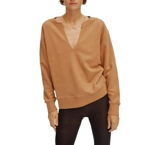 Sweatshirt Thakoon Camel V-Ausschnitt Baumwolle - Bild 1 von 7