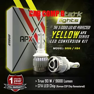 Stark 90W 9600LM LED 3000K Kit de conversión de luz antiniebla de chip amarillo - 9006 HB4 (1) - Imagen 1 de 8