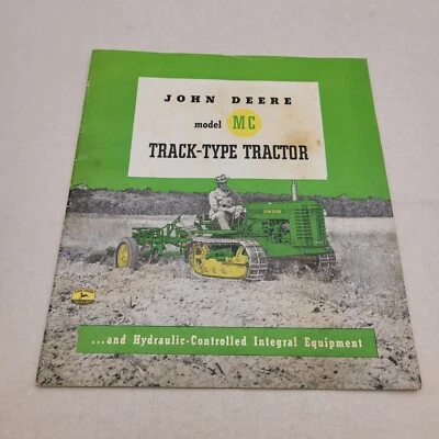 1950 John Deere Model MC Track Type Tractor Sales Brochure Genuine Original 50s - Image 1 of 4