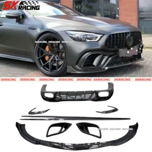 Real Carbon Fiber Body kits Side Front Rear Bumpers Fit For Benz GT63 2019-2021 - Picture 1 of 12