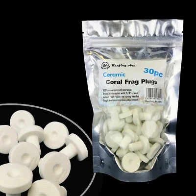Reefing Art Ceramic Pure White Coral Frag Plugs Reef Propagation